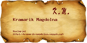 Kramarik Magdolna névjegykártya