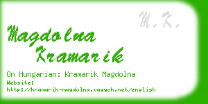 magdolna kramarik business card